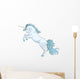 Blue Unicorn Wall Decal
