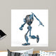 Blue Mega Robot Running Wall Decal