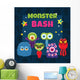 Vector Monster Party Card Wall Decal