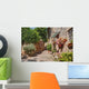 Alley with Flowers and Wall Decal