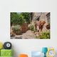Alley with Flowers and Wall Decal