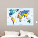World Geographical and Political Wall Decal