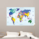 World Geographical and Political Wall Decal