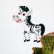 Zebra Cartoon Wall Decal Design 2