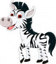 Zebra Cartoon Wall Decal Design 2