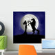 Silhouette Beautiful Girl and Wall Decal