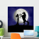 Silhouette Beautiful Girl and Wall Decal