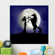 Silhouette Beautiful Girl and Wall Decal