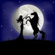 Silhouette Beautiful Girl and Wall Decal