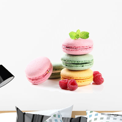 Gentle Macaroons Wall Decal shown on a wall
