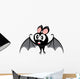 Vector Funny Devil Bat Wall Decal