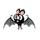 Vector Funny Devil Bat Wall Decal