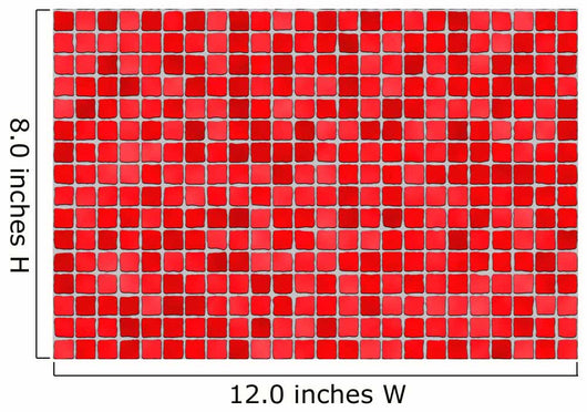 Red Mosaic Tiles Wall Decal
