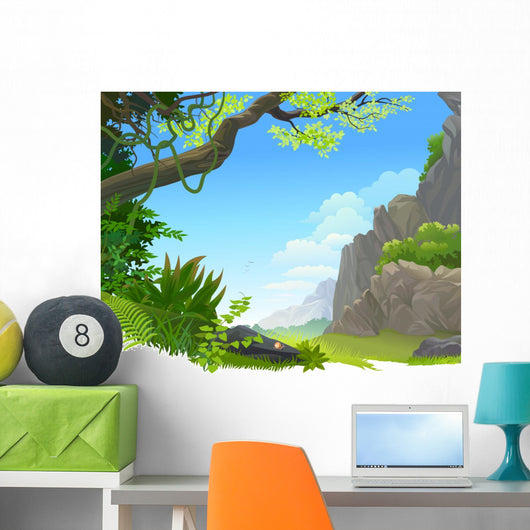 Hilly Amazon Rain Forest Wall Decal