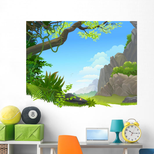 Hilly Amazon Rain Forest Wall Decal