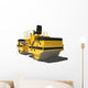 Road Roller White Wall Decal Design 1