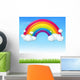 Color Rainbow with Clouds Wall Decal Design 2