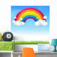 Color Rainbow with Clouds Wall Decal Design 2
