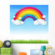 Color Rainbow with Clouds Wall Decal Design 2