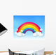 Color Rainbow with Clouds Wall Decal Design 1