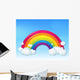 Color Rainbow with Clouds Wall Decal Design 1