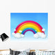 Color Rainbow with Clouds Wall Decal Design 1