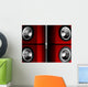 Red Speaker Wall Decal