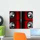 Red Speaker Wall Decal