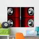 Red Speaker Wall Decal