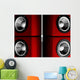 Red Speaker Wall Decal