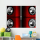 Red Speaker Wall Decal