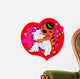 Two Cats Kissing Wall Decal