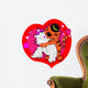 Two Cats Kissing Wall Decal