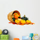 Autumn Vegetables Spilling from Wall Decal