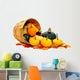 Autumn Vegetables Spilling from Wall Decal