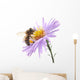Honeybee and Blue Flower Wall Decal