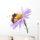 Honeybee and Blue Flower Wall Decal