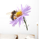 Honeybee and Blue Flower Wall Decal