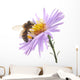 Honeybee and Blue Flower Wall Decal