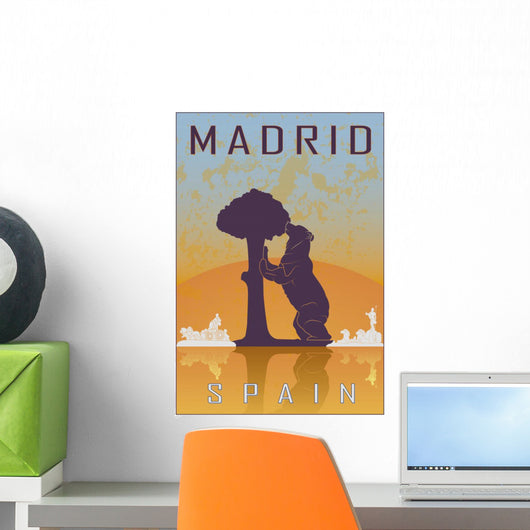 Madrid Vintage Poster Wall Decal