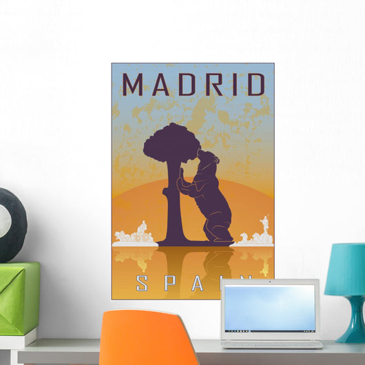 Madrid Vintage Poster Wall Decal