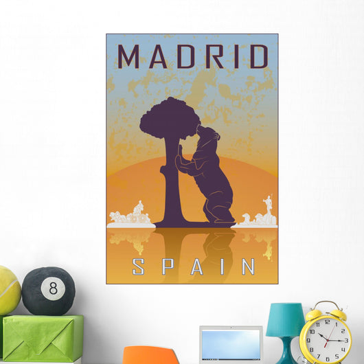Madrid Vintage Poster Wall Decal