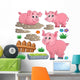 Farm Animals Pig Wall Stickers Wall Decal