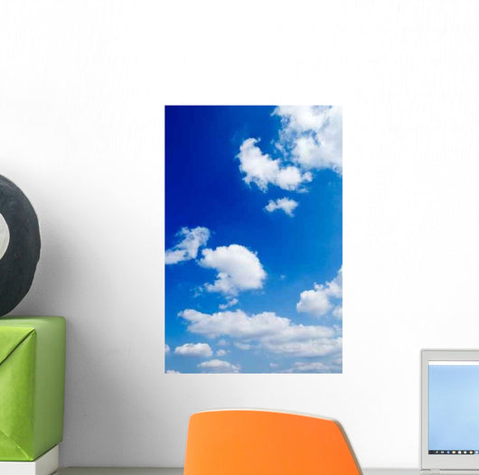 White Clouds Blue Sky Wall Decal