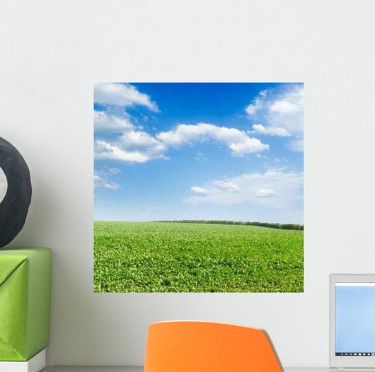 Green Field Wall Decal Design 4