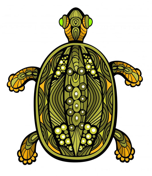 Fancy Turtle Wall Decal