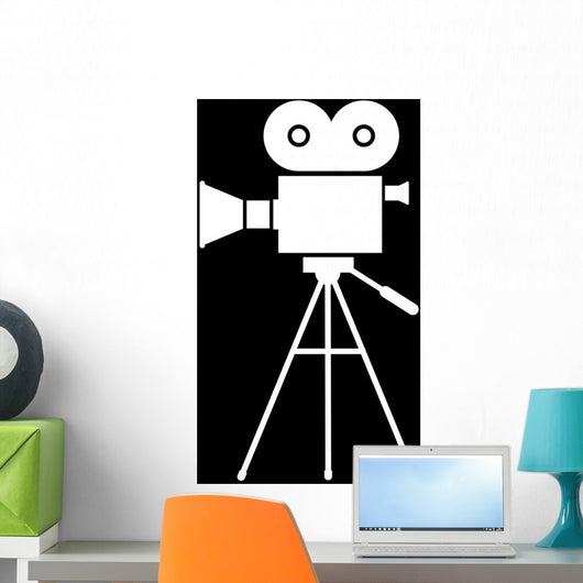Movie Camera Wall Decal Design 1