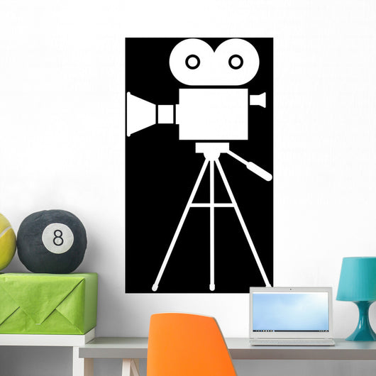 Movie Camera Wall Decal Design 1
