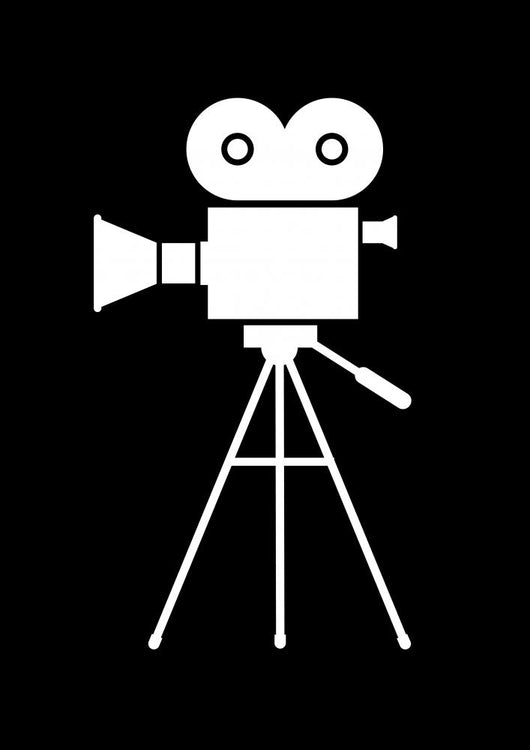 Movie Camera Wall Decal Design 1