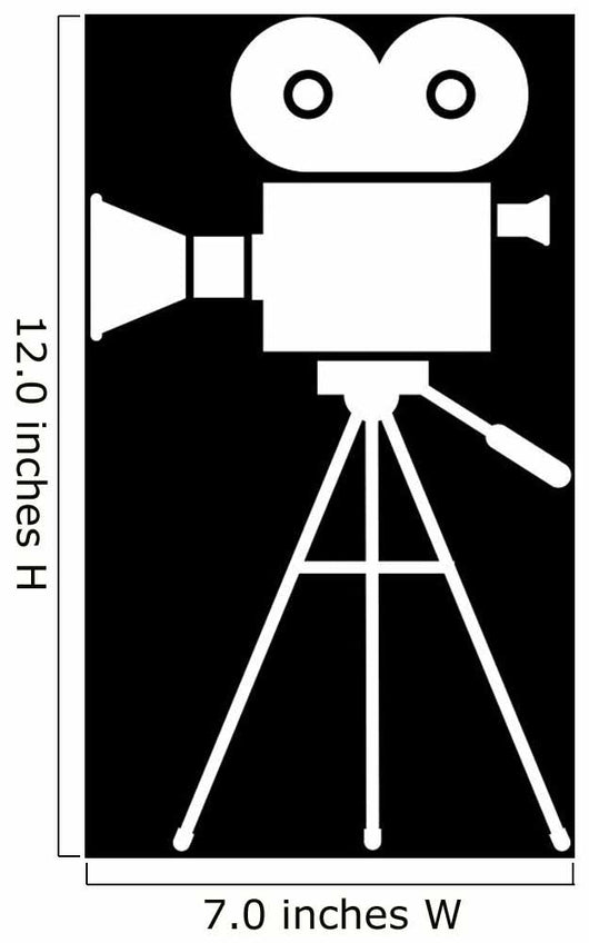 Movie Camera Wall Decal Design 1